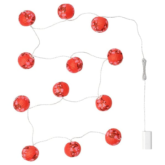 Ikea FÖSSTA - LED lighting 12 lights, pomegranate/red