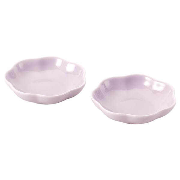 Ikea FÖSSTA - Set of 2 sauce plates, pink/petals