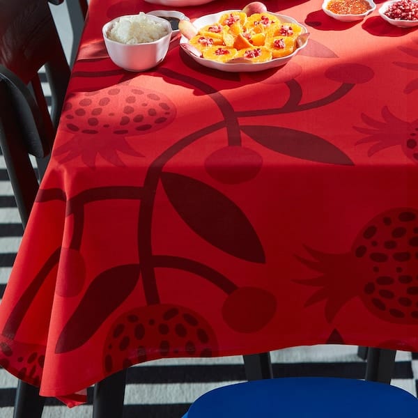 Ikea FÖSSTA - Tablecloth, red,140x200 cm