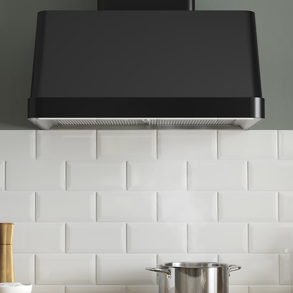 FOKUSERA Wall-mounted hood - black 70 cm , 70 cm