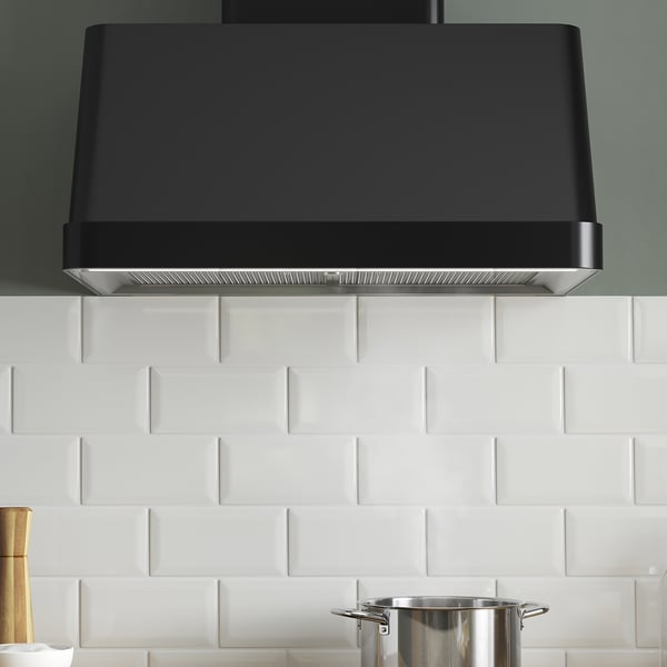 FOKUSERA Wall-mounted hood - black 70 cm , 70 cm