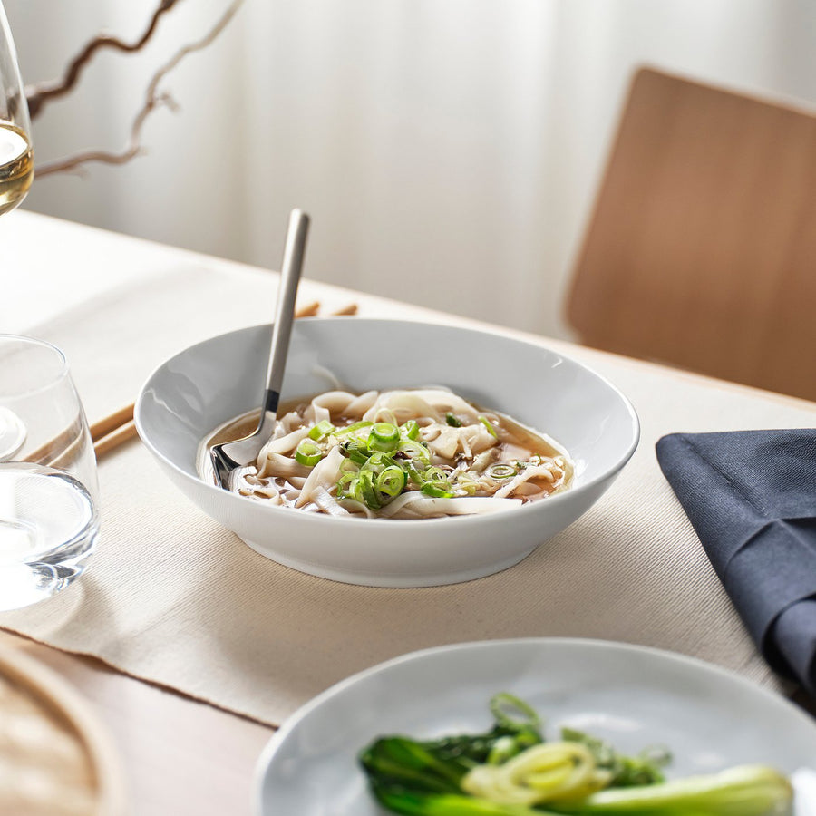 FORELLTETRA deep plate, white, 21x19 cm