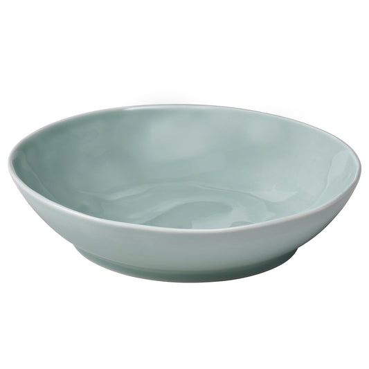 FORELLTETRA deep plate, turquoise/grey, 21x19 cm
