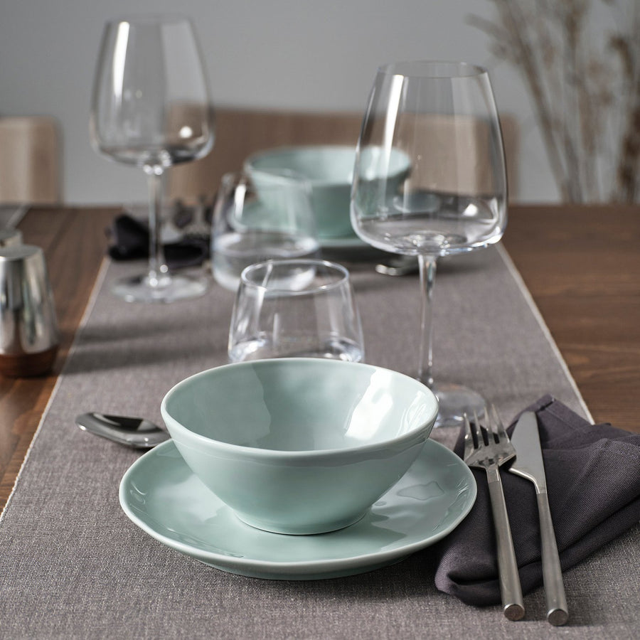 FORELLTETRA side plate, turquoise/grey, 19 cm