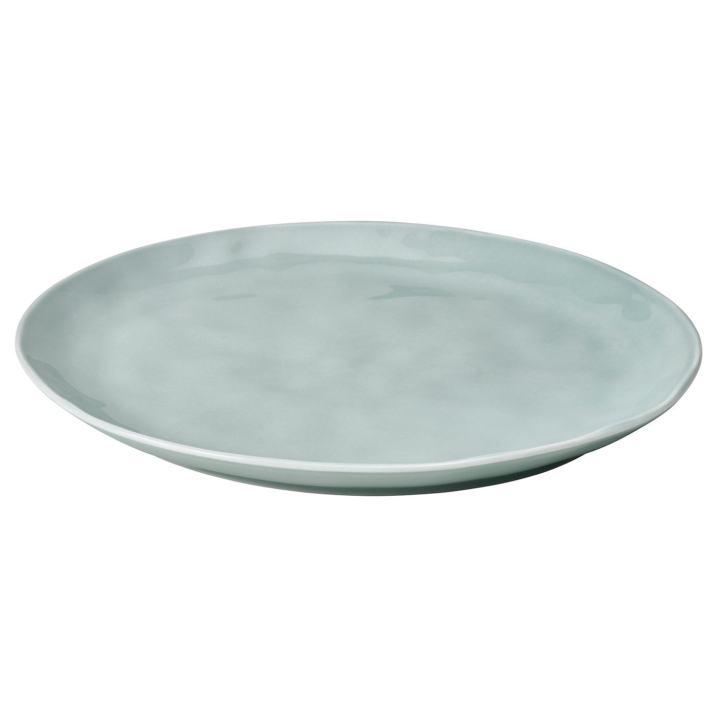 FORELLTETRA plate, turquoise/grey, 29x25 cm