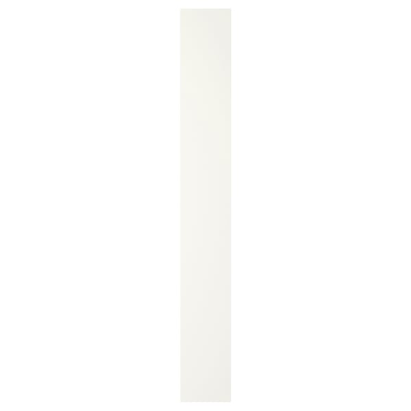 FORSAND door with hinges, white, 25x195 cm
