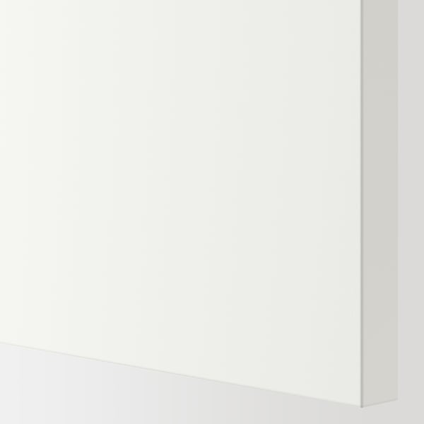 FORSAND door with hinges, white, 25x195 cm