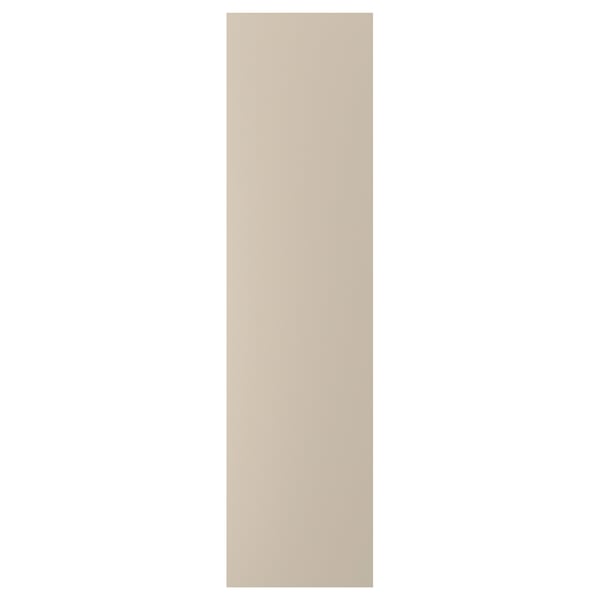 FORSAND door with hinges, grey-beige, 50x195 cm