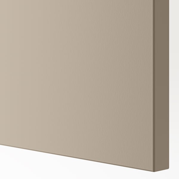 FORSAND door with hinges, grey-beige, 50x229 cm