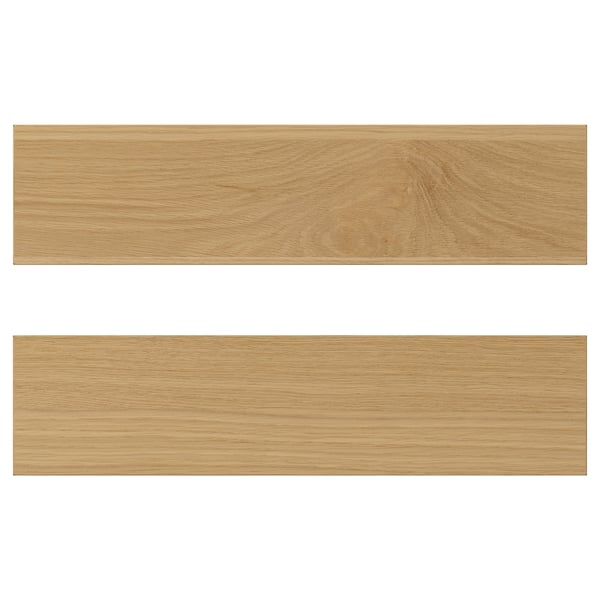 FORSBACKA drawer front, oak, 40x10 cm, 2 pack
