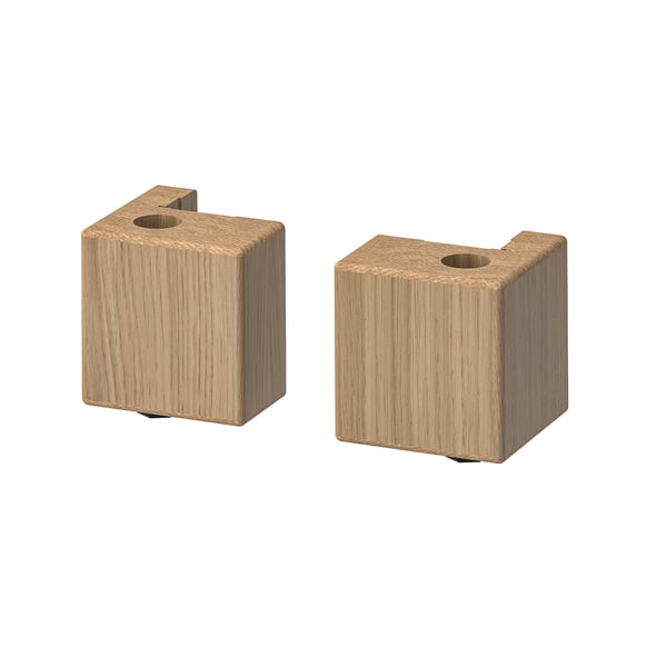 FORSBACKA back leg, oak, 8 cm, 2 pack