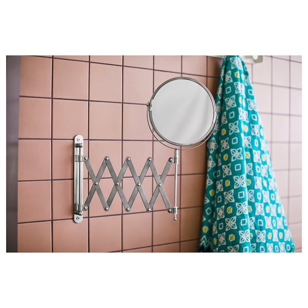 FRÄCK mirror, stainless steel, 17 cm