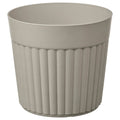 FRÄKENVÄXT plant pot, in/outdoor/dark grey-beige, 24 cm