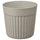 FRÄKENVÄXT plant pot, in/outdoor/dark grey-beige, 26 cm