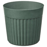 FRÄKENVÄXT plant pot, in/outdoor/deep green, 24 cm