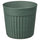 FRÄKENVÄXT plant pot, in/outdoor/deep green, 26 cm