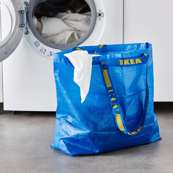 FRAKTA carrier bag, medium, blue, 45x18x45 cm/36 l
