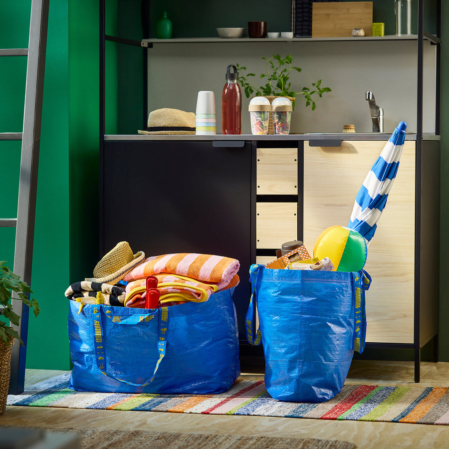 FRAKTA carrier bag, medium, blue, 45x18x45 cm/36 l