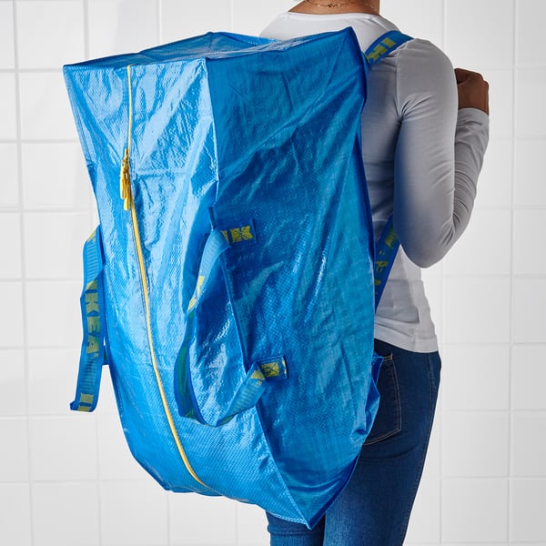 FRAKTA - Trunk for trolley, blue , 73x35x30 cm 76 l