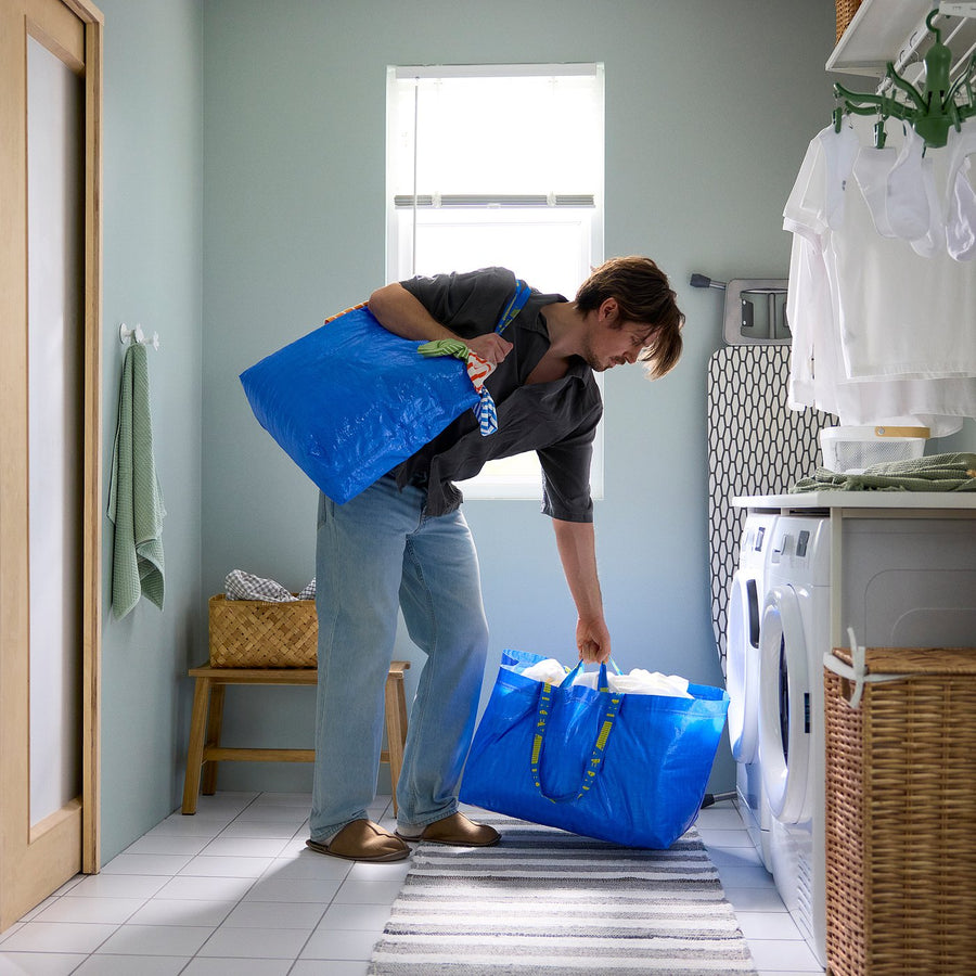 FRAKTA carrier bag, large, blue, 55 cm