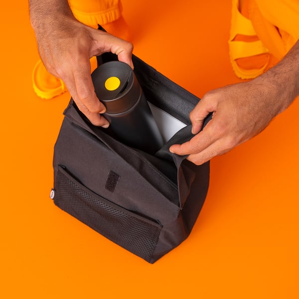 FRAMTUNG lunch bag, black, 22x17x35 cm