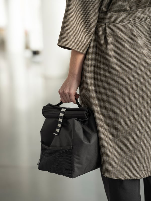 FRAMTUNG lunch bag, black, 22x17x35 cm