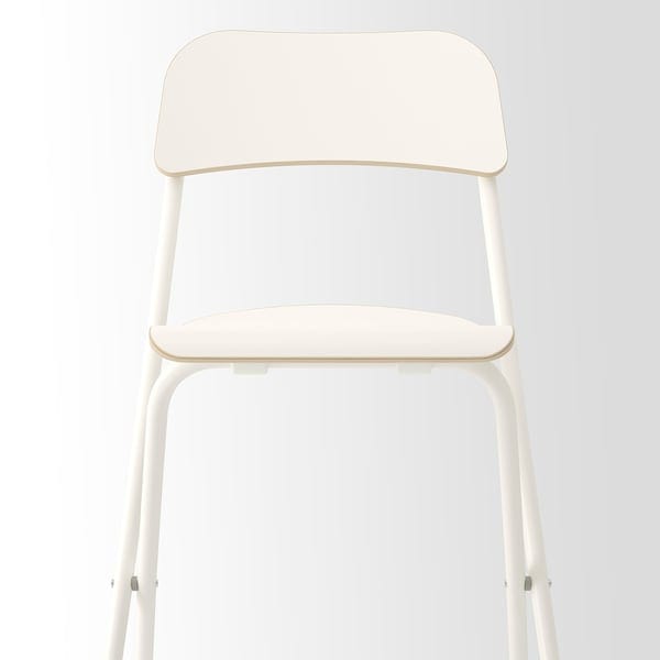 Ikea FRANKLIN - Bar stool with backrest, foldable, white/white, 63 cm