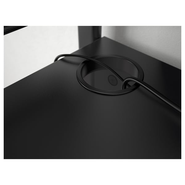 FREDDE gaming desk, black, 140/185x74x146 cm