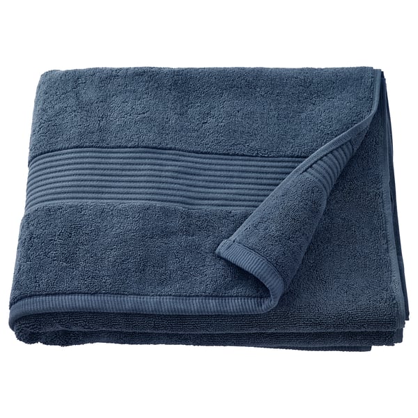 FREDRIKSJÖN - FREDRIKSJÖN Bath towel, dark blue, 70x140 cm