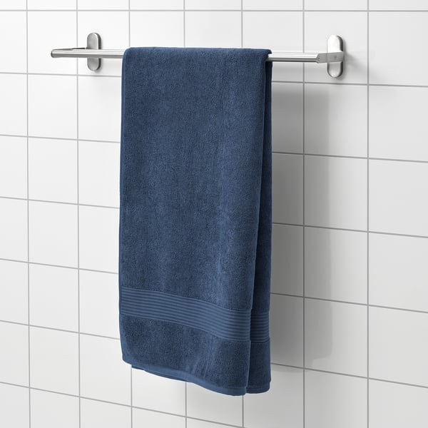 FREDRIKSJÖN - FREDRIKSJÖN Bath towel, dark blue, 70x140 cm