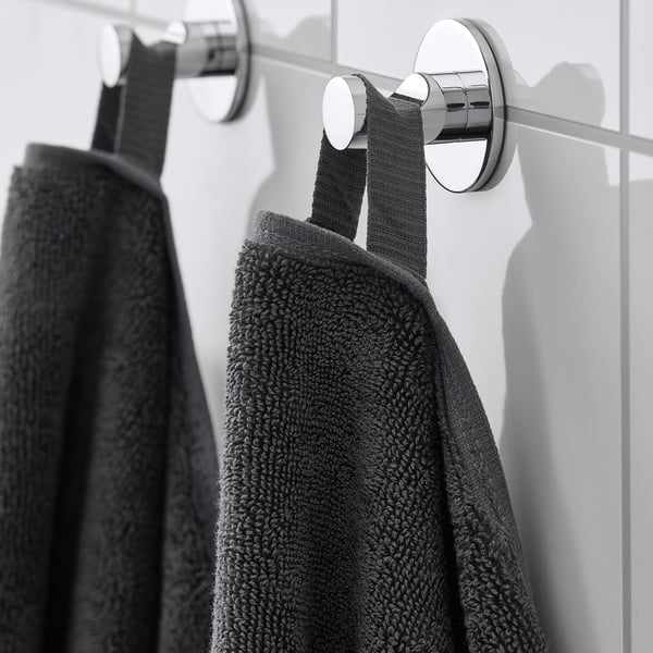 FREDRIKSJÖN - FREDRIKSJÖN Hand towel, dark grey, 50x100 cm