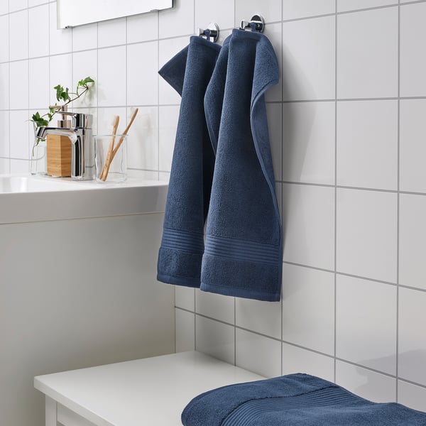 FREDRIKSJÖN Guest towel - dark blue 30x50 cm ,