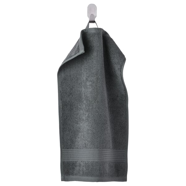 FREDRIKSJÖN Guest towel - dark grey 30x50 cm ,