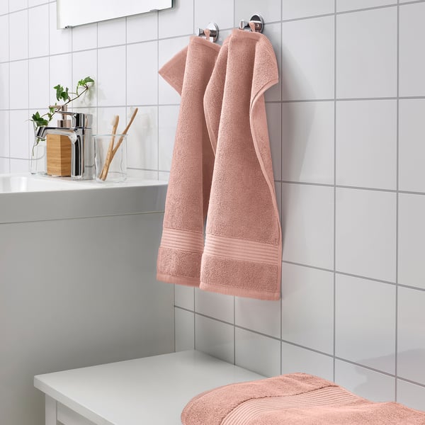 FREDRIKSJÖN Guest towel - pale pink 30x50 cm , 30x50 cm