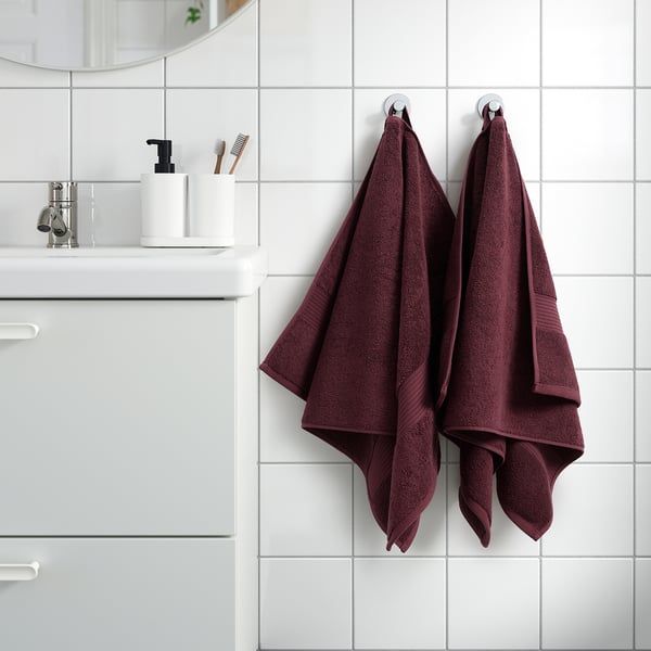FREDRIKSJÖN - FREDRIKSJÖN Hand towel, deep red, 50x100 cm