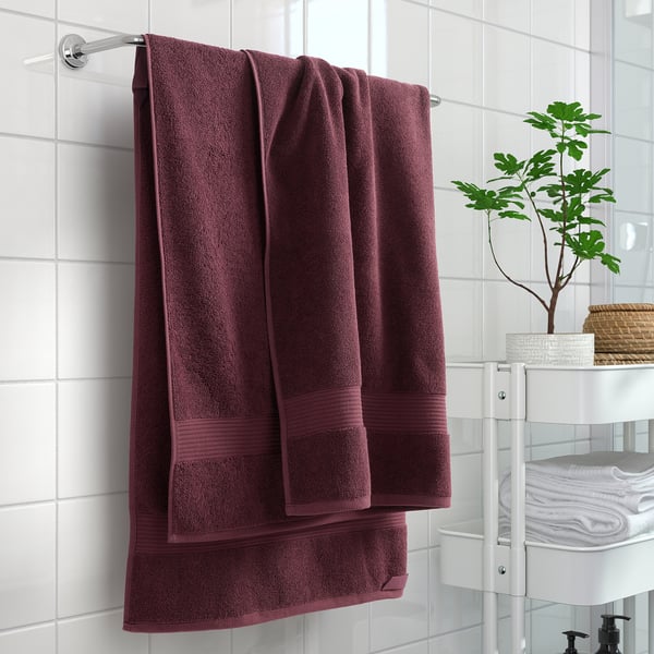 FREDRIKSJÖN - FREDRIKSJÖN Bath sheet, deep red, 100x150 cm