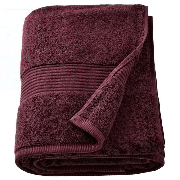 FREDRIKSJÖN - FREDRIKSJÖN Bath sheet, deep red, 100x150 cm