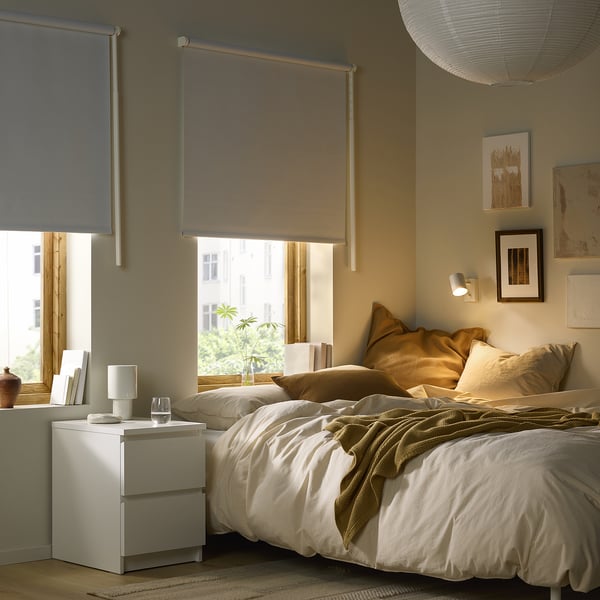 FRIDANS block-out roller blind, white, 200x195 cm