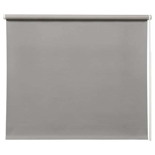 FRIDANS block-out roller blind, grey, 100x195 cm