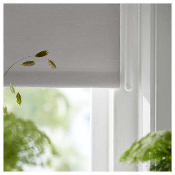 FRIDANS block-out roller blind, grey, 140x195 cm