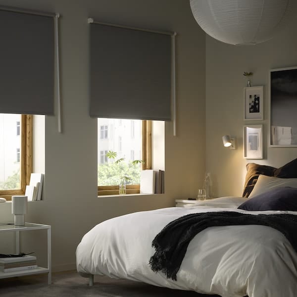 Ikea FRIDANS - Block-out roller blind, grey, 80x195 cm