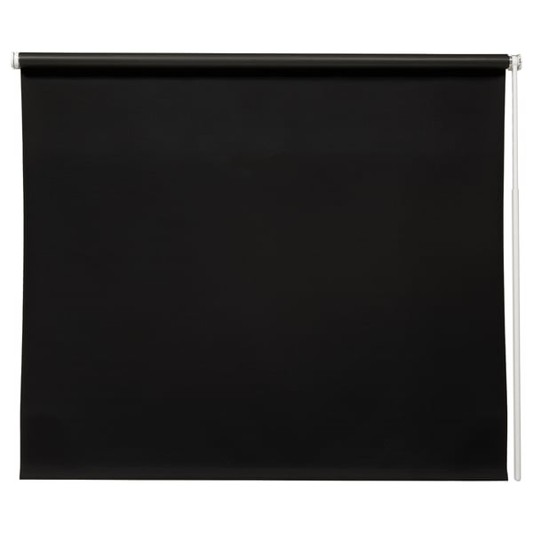 FRIDANS block-out roller blind, black, 120x195 cm