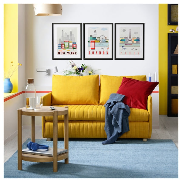 FRIDHULT - Sofa bed, Skiftebo yellow,119 cm