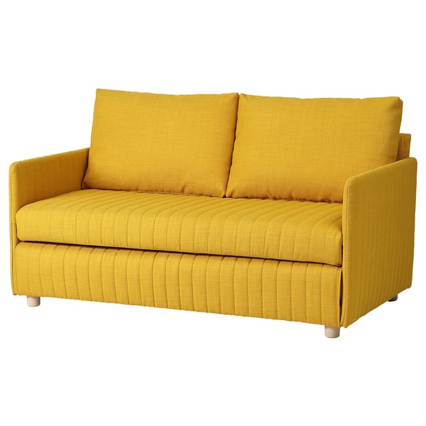FRIDHULT sofa-bed, Skiftebo yellow, 126x61x76 cm