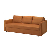 FRIHETEN 3-seat sofa-bed, Faringe brown-orange, 225x83x105 cm