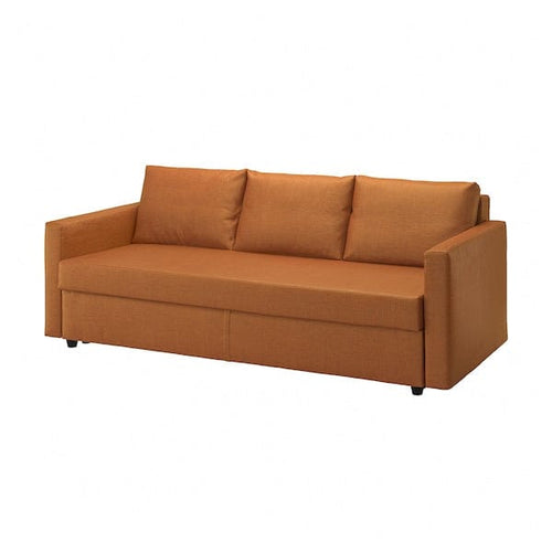 FRIHETEN - 3-seater sofa bed, Faringe coral