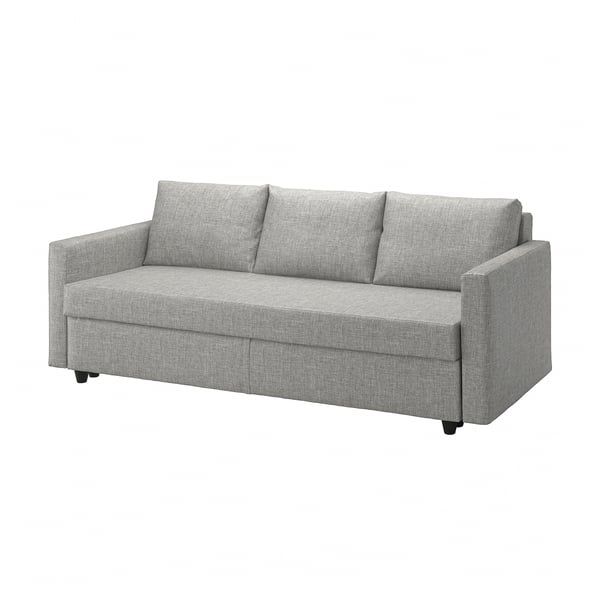 FRIHETEN 3-seat sofa-bed, Faringe light grey, 199x225 cm