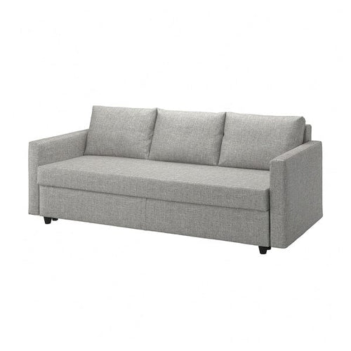 FRIHETEN - 3-seater sofa bed, Faringe light gray