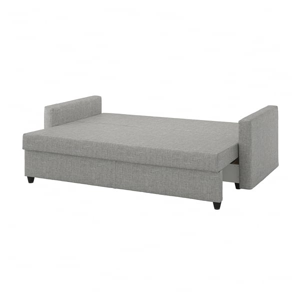 FRIHETEN 3-seat sofa-bed, Faringe light grey, 199x225 cm