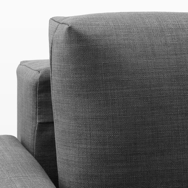 FRIHETEN three-seat sofa-bed, Skiftebo dark grey, 225x83x105 cm